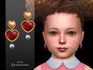 Sims 4 — Alma Earrings Toddler by Suzue — New Mesh (Suzue)