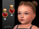 Sims 4 — Alma Earrings Infant by Suzue — New Mesh (Suzue)