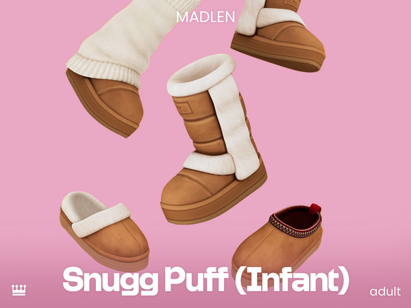 Sims 4 — [Madlen] Tus Slippers (Infant) by Madlen — Snugg Puff shoes, now available for kids of all ages! (Infant