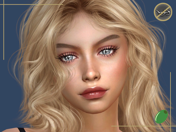 Sims 4 — Yuri 3D Lashes Glasses Contradict by Pitted0live — Anime style mid-length clumped pointed lashes 2 versions