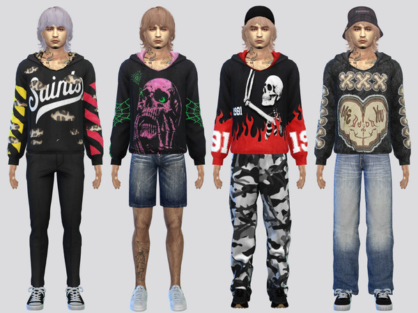 Sims 4 — Artsy Hoodie Shirt by McLayneSims — TSR EXCLUSIVE