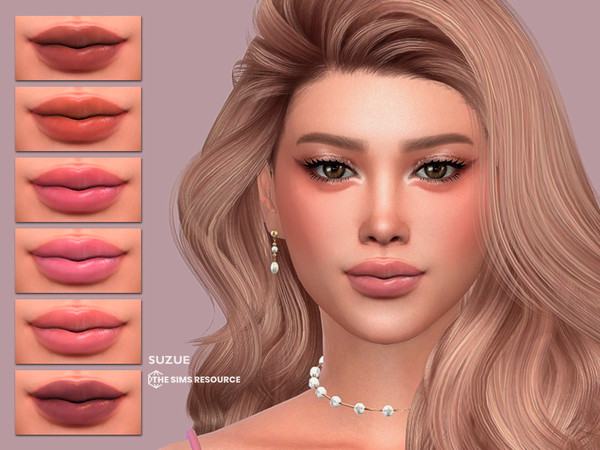 Sims 4 — Julia Lipstick N108 by Suzue — 12 Swatches