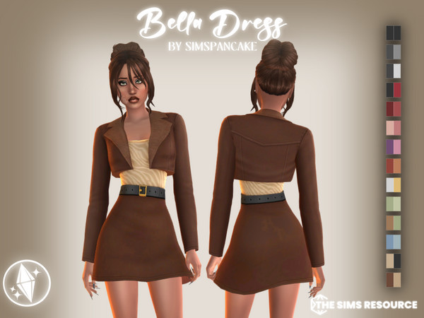Sims 4 — Bella Dress (Maxis Match) by simspancake_cc — Slay in the office with this scandalous outfit!!