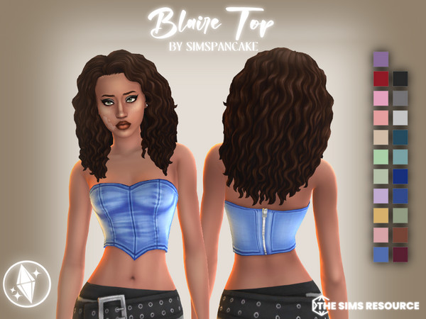 Sims 4 — Blaire Top (Maxis Match) by simspancake_cc — -21 Swatches