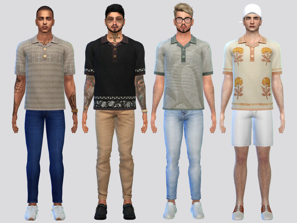 Sims 4 — Pique Large Polo by McLayneSims — TSR EXCLUSIVE