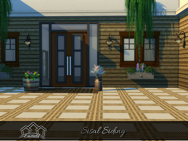 Sims 4 — Sisal Siding  2 by Emerald — Sisal siding is a natural hue inspired by the fibrous plant, offering a