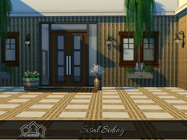 Sims 4 — Sisal Siding  3 by Emerald — Sisal siding is a natural hue inspired by the fibrous plant, offering a