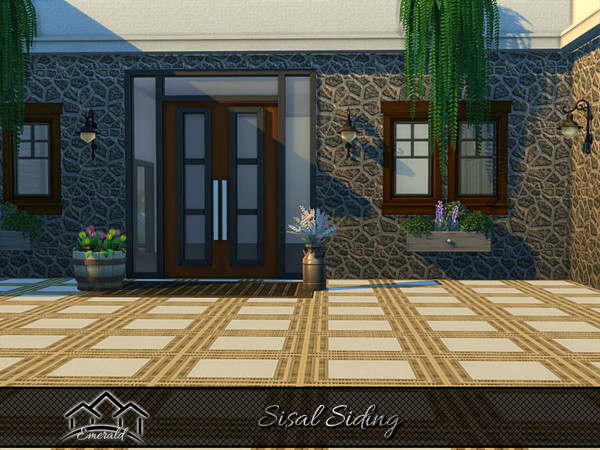 Sims 4 — Sisal Siding  4 by Emerald — Sisal siding is a natural hue inspired by the fibrous plant, offering a