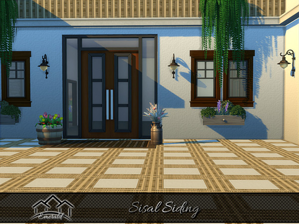 Sims 4 — Sisal Siding  5 by Emerald — Sisal siding is a natural hue inspired by the fibrous plant, offering a
