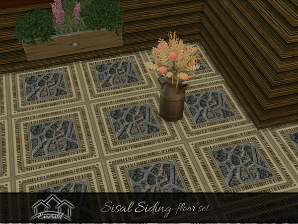 Sims 4 — Sisal Siding floor 1 by Emerald — Sisal siding is a natural hue inspired by the fibrous plant, offering a