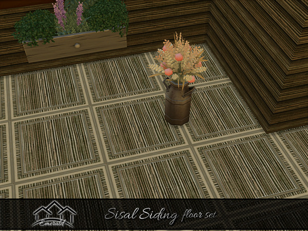 Sims 4 — Sisal Siding floor 2 by Emerald — Sisal siding is a natural hue inspired by the fibrous plant, offering a