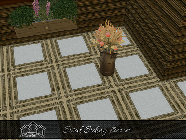 Sims 4 — Sisal Siding floor 4 by Emerald — Sisal siding is a natural hue inspired by the fibrous plant, offering a