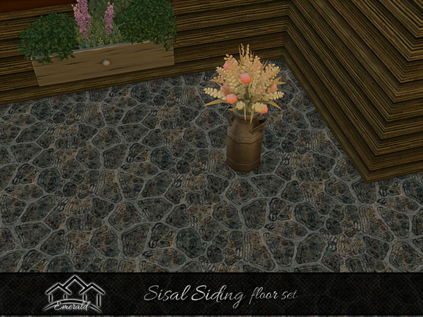 Sims 4 — Sisal Siding floor 5 by Emerald — Sisal siding is a natural hue inspired by the fibrous plant, offering a