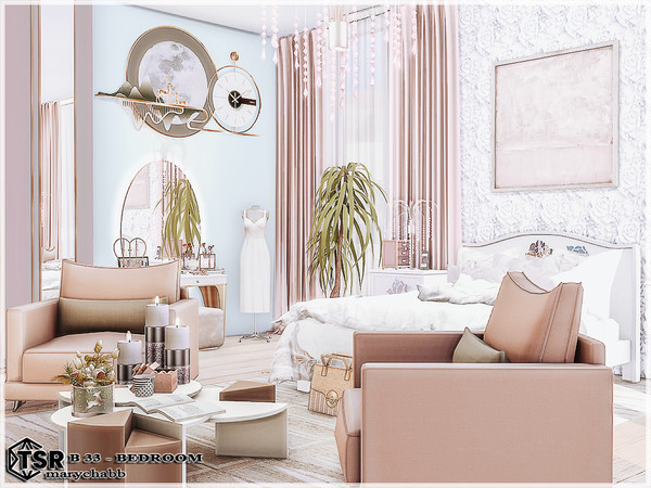 Sims 4 — B33 - Bedroom by marychabb — I present a room - Bedroom . Room is fully equipped. Value: 30,377$