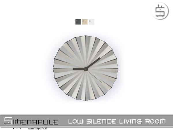 Sims 4 — [SeN4] Low Silence Living Room - Clock by Simenapule — Low Silence Living Room is a modern living room set with