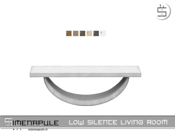 Sims 4 — [SeN4] Low Silence Living Room - Consolle by Simenapule — Low Silence Living Room is a modern living room set