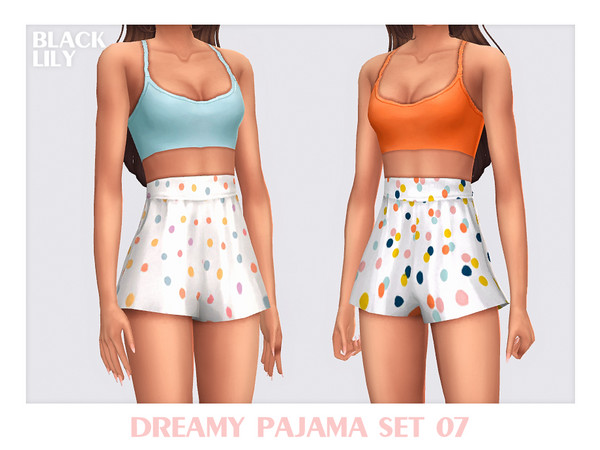Sims 4 — Dreamy Pajama Set 07 by Black_Lily — YA, A, Teen