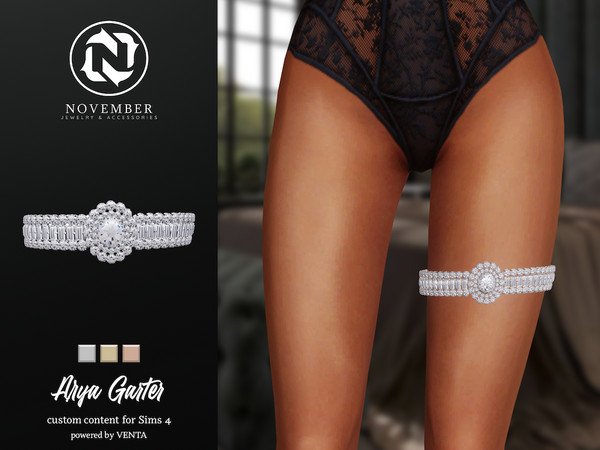 Sims 4 — November - Arya Garter (Right) by VentaStudio — 3 Swatches
