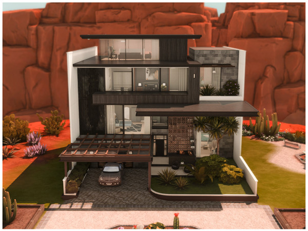 Sims 4 — MM. Modern House 133 by Merin_Martini — My Sims 4 lots some are inspired from random pictures that I found on