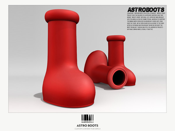 Sims 4 — MERCH - Astro Boots (Male) by VentaStudio — Astro Boots - Female