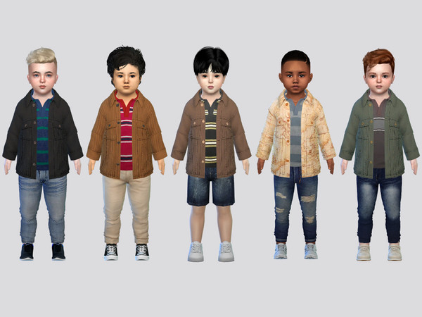Sims 4 — Large Loft Jacket Toddler by McLayneSims — TSR EXCLUSIVE