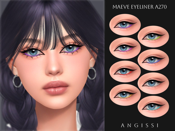 Sims 4 — Maeve Eyeliner A270 by ANGISSI — PREVIEWS MADE USING HQ MODE Makeup category