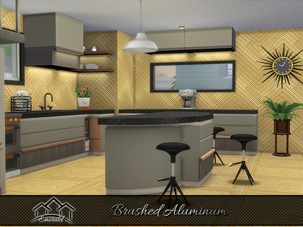 Sims 4 — Brushed Aluminum 1 by Emerald — Brushed Aluminum is a lightweight,durable and corrosion resistant fine metal