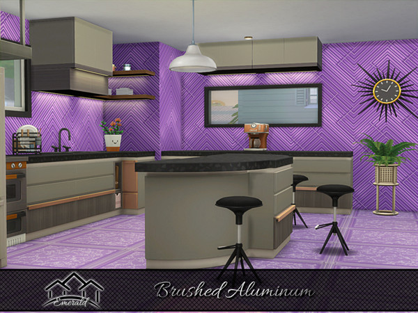 Sims 4 — Brushed Aluminum 4 by Emerald — Brushed Aluminum is a lightweight,durable and corrosion resistant fine metal