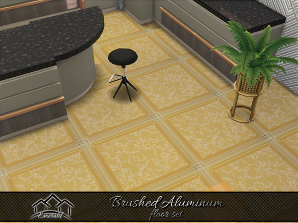 Sims 4 — Brushed Aluminum floor 1 by Emerald — Brushed Aluminum is a lightweight,durable and corrosion resistant fine