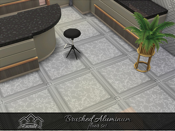 Sims 4 — Brushed Aluminum floor 2 by Emerald — Brushed Aluminum is a lightweight,durable and corrosion resistant fine