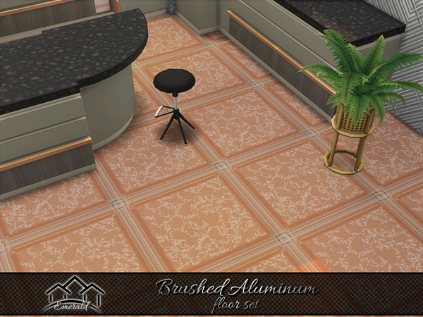 Sims 4 — Brushed Aluminum floor 3 by Emerald — Brushed Aluminum is a lightweight,durable and corrosion resistant fine