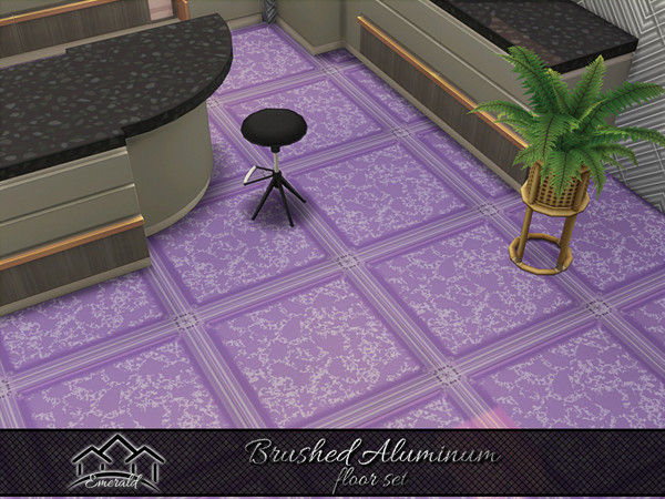 Sims 4 — Brushed Aluminum floor 4 by Emerald — Brushed Aluminum is a lightweight,durable and corrosion resistant fine