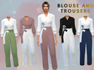 Sims 4 — BLOUSE AND TROUSERS SET by kevseryesilyurt10 — blouse and trousers