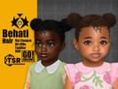 Sims 4 — Behati Hair by GoAmazons — Afro buns with braids for toddlers.