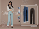 Sims 4 — Wilda straight jeans with lace details by MissValentine142 — 24 Shades