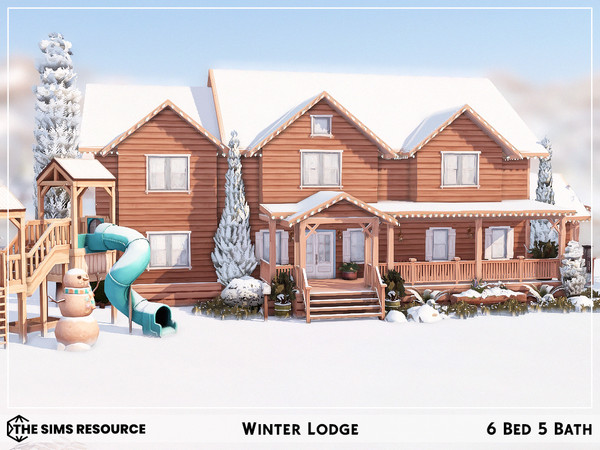 Sims 4 — Winter Lodge by sharon337 — Residential Lot.