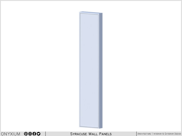 Sims 4 — Syracuse Narrow Wall Panel Tall by Onyxium — Onyxium@TSR Design Workshop Living Room Collection - Belong To The