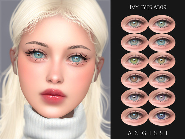Sims 4 — Ivy Eyes A309 by ANGISSI — PREVIEWS MADE USING HQ MOD Facepaint category