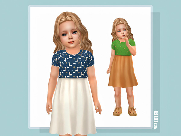 Sims 4 — Ember Dress by lillka — 6 swatches