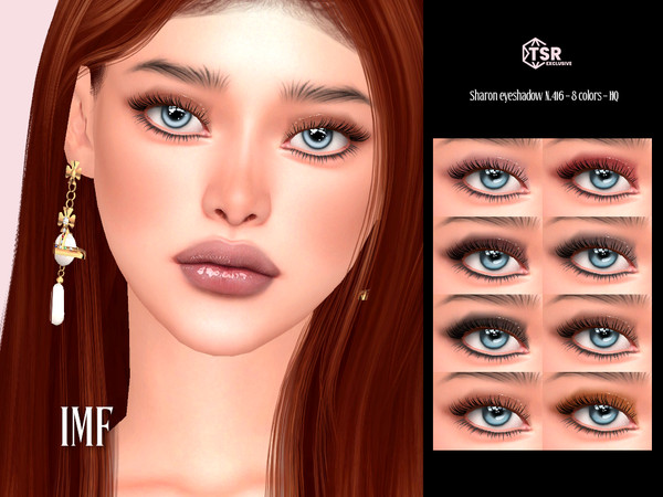 Sims 4 — IMF Sharon Eyeshadow N.416 by IzzieMcFire — Sharon Eyeshadow N.416 contains 8 colors in hq texture.