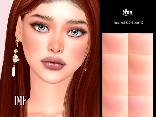 Sims 4 — IMF Sharon Blush N.212 by IzzieMcFire — Sharon Blush N.212 contains 8 colors in hq texture.