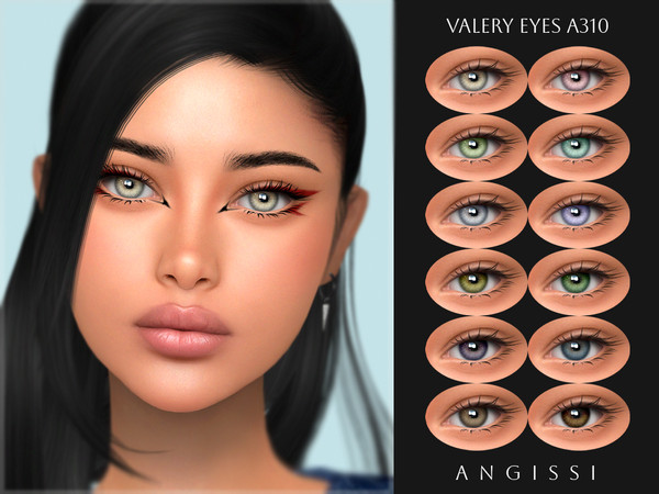 Sims 4 — Valery Eyes A310 by ANGISSI — PREVIEWS MADE USING HQ MOD Facepaint category