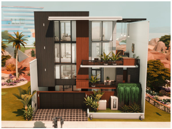 Sims 4 — MM Modern House 135 by Merin_Martini — My Sims 4 lots some are inspired from random pictures that I found on the