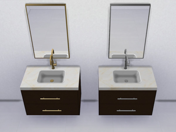 Sims 4 — YUXY Mirror_ Modern Pedestal Bathroom Sink by yuxmara2710 — Mirror_ Modern Pedestal Bathroom Sink