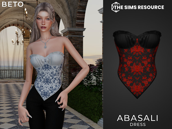 Sims 4 — Abasali (Top) by Beto_ae0 — Classic and romantic corset perfect for fairies