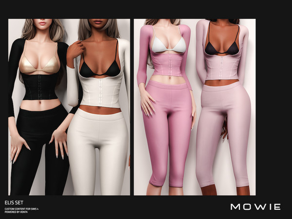 Sims 4 — MOWIE - Elis Capris by VentaStudio — MOWIE Siren Collection is now exclusively available on TSR! Elis Top