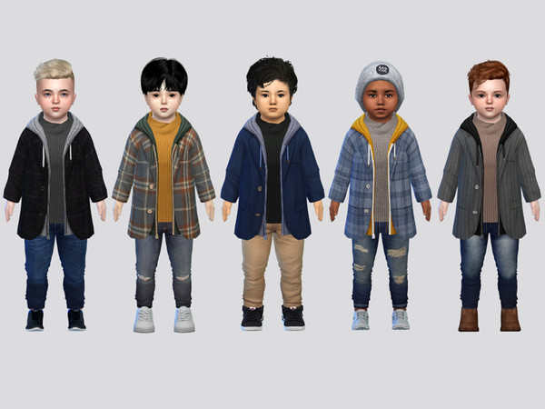 Sims 4 — Edward Layer Jacket Toddler by McLayneSims — TSR EXCLUSIVE