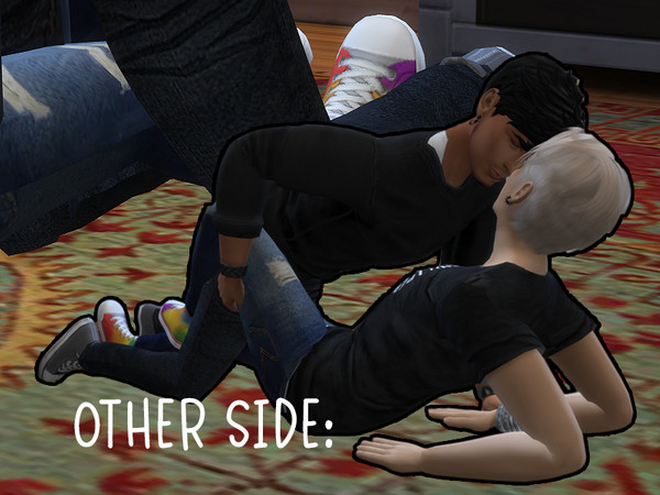 Sims 4 — Floor Kiss by Piinkkyy — A kiss on the floor.