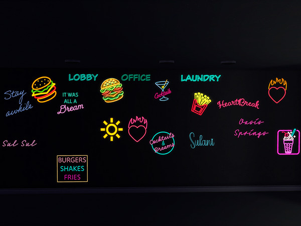 Sims 4 — HedoneSims Neon Signs by hedonesims — Various neon signs for diners, bars and hotels!