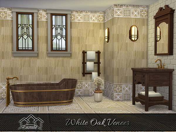 Sims 4 — White Oak Veneer 3 by Emerald — White Oak Veneer is an aesthetic solid wood, offering natural beauty and tactile